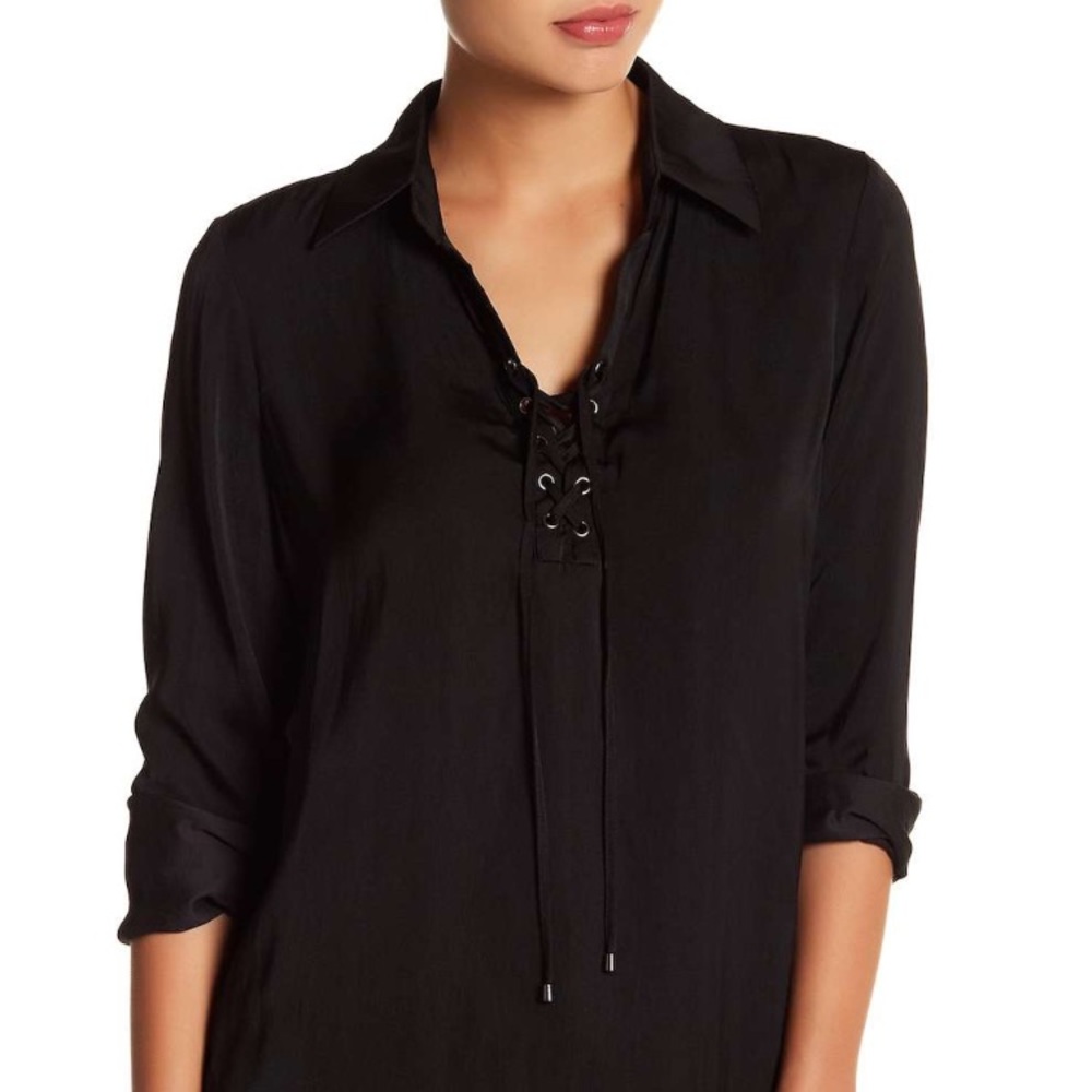 NWT TART Georgia long sleeve Lace- up Blouse Final sale